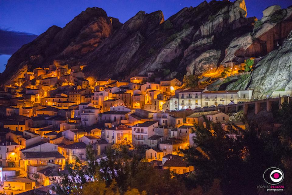 Pietrapertosa in Basilicata at night