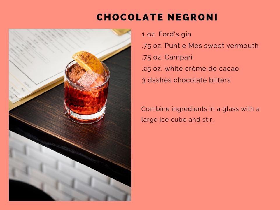 The Chocolate Negroni at Dante, NYC.