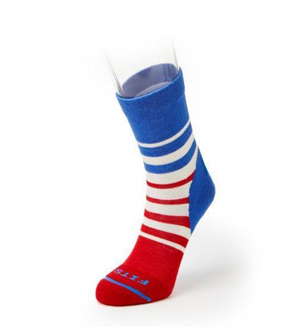 Red, white and blue sock