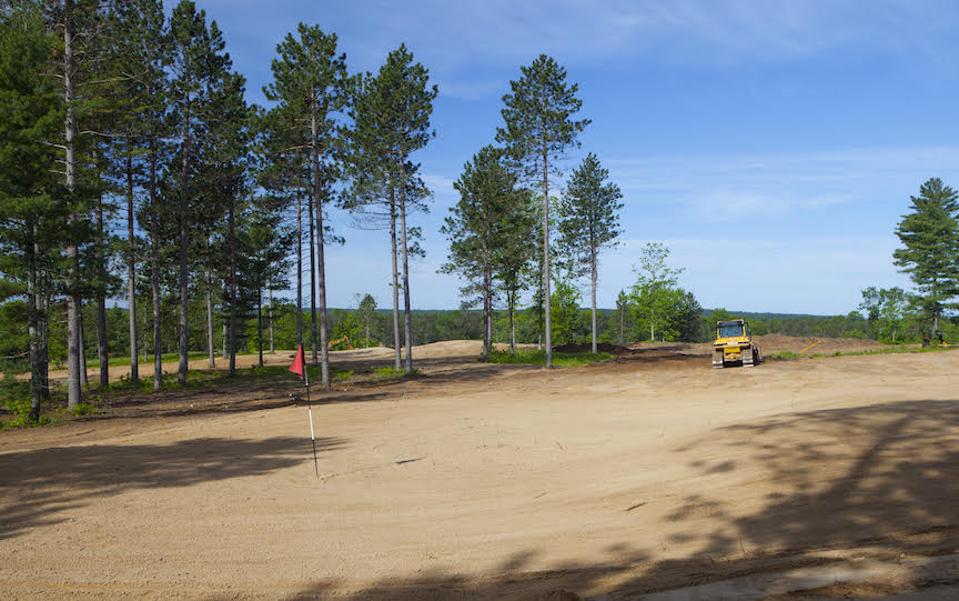 Construction begins on the par-3 course at Forest Dunes.