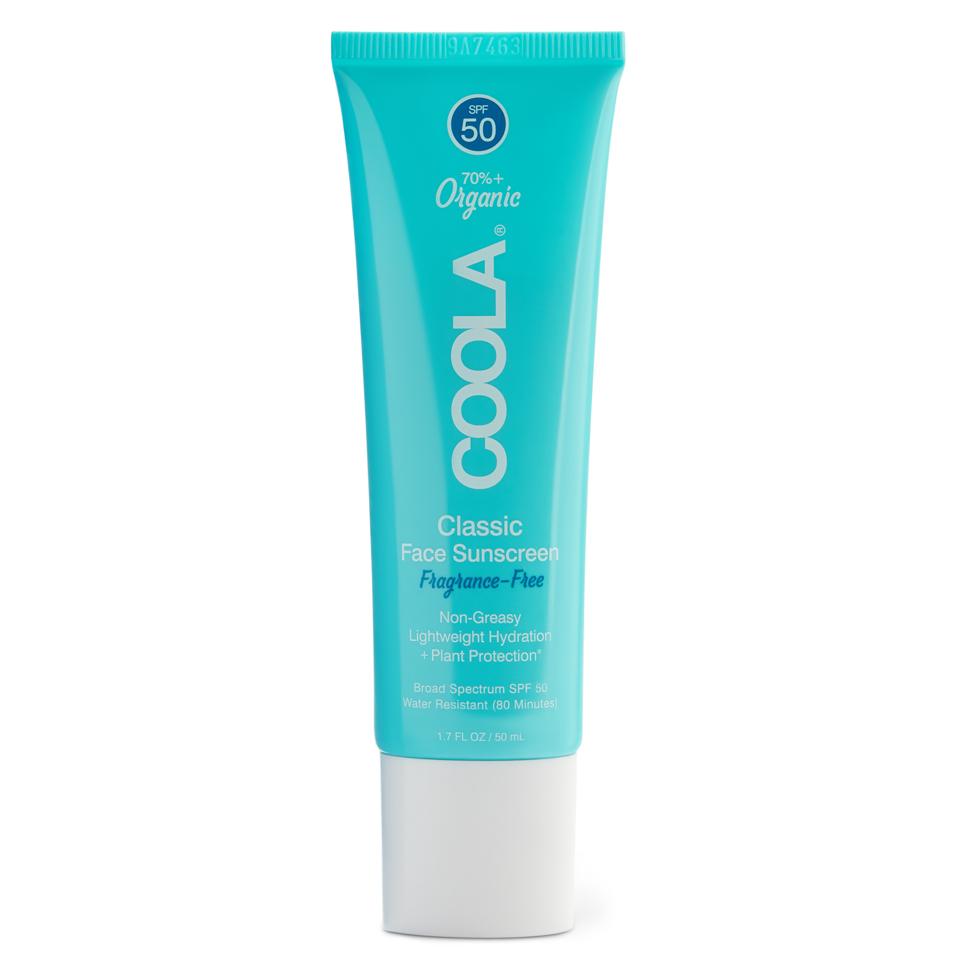 Coola Suncare Lotion écran solaire biologique sans parfum pour le visage FPS 50