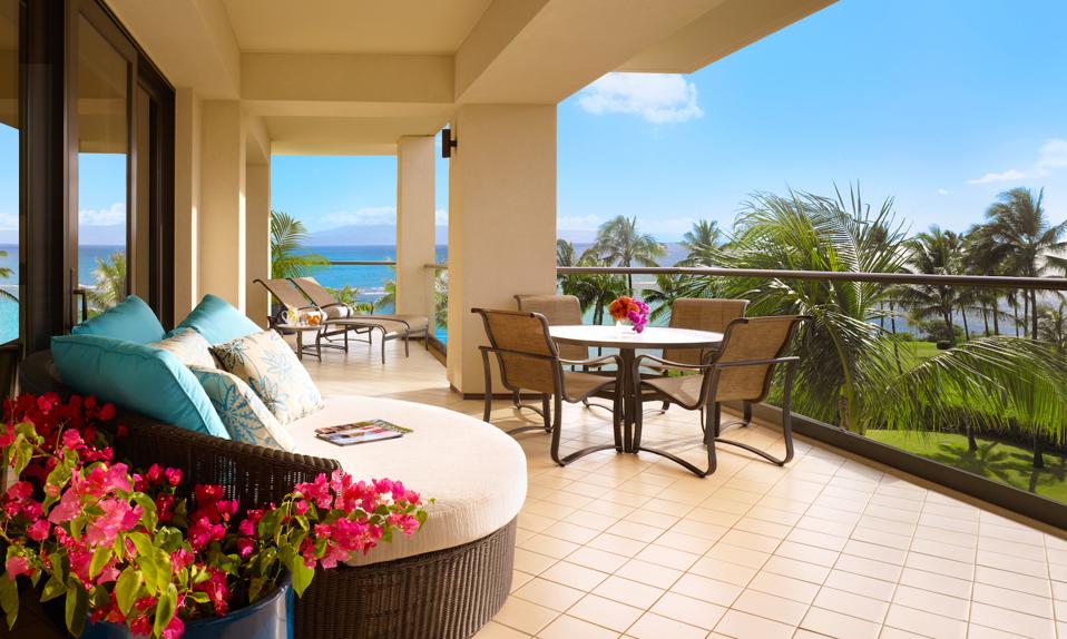 Each of the newly released residences at Montage Residences Kapalua Bay features a private lanai with ocean views that is ideal for entertaining.