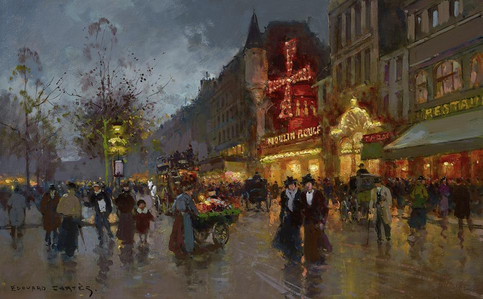Pair Of Edouard Cortès Paintings, Including Remarkably Rare 'Moulin Rouge', Quickly Acquired By Elite Collector From World Expert After Six Decades Unseen