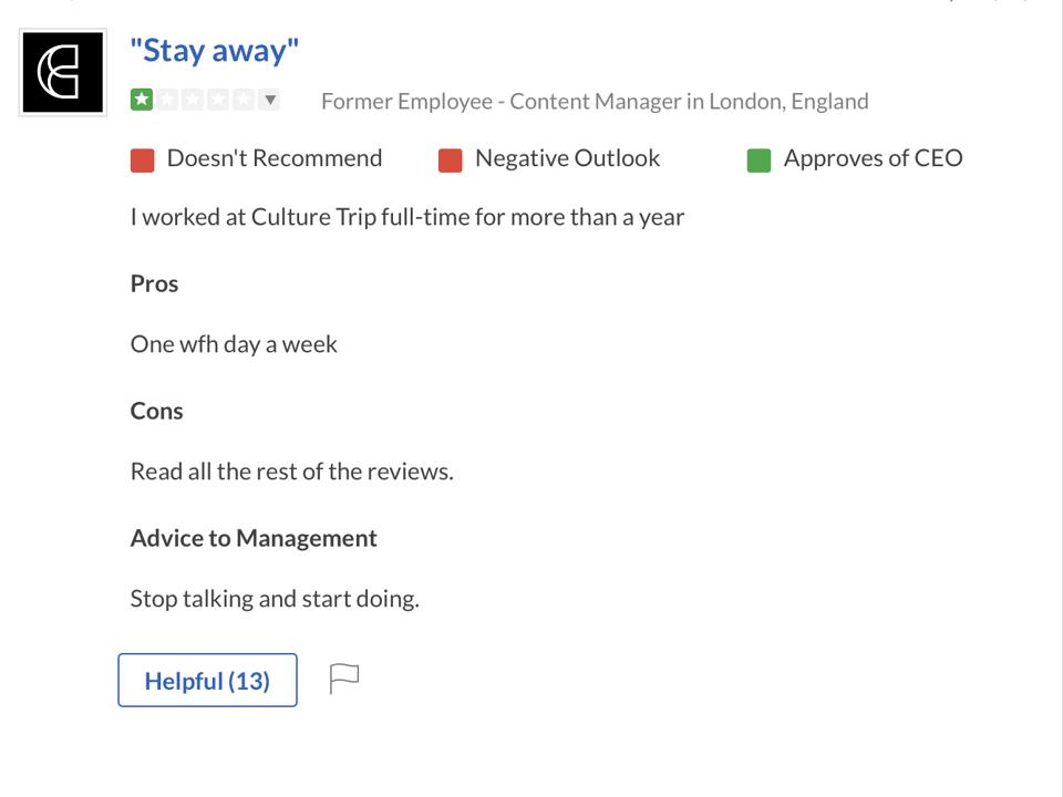 Culture Trip Ceo Opens Up About Bad Reviews I Can T Say I Find It Easy To Read That Stuff