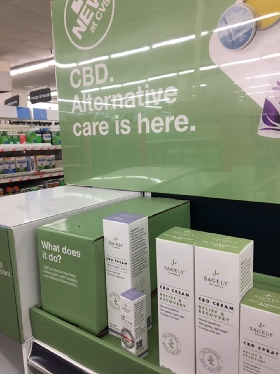 CBD display at CVS Health drugstore in Chicago on May 28, 2019.