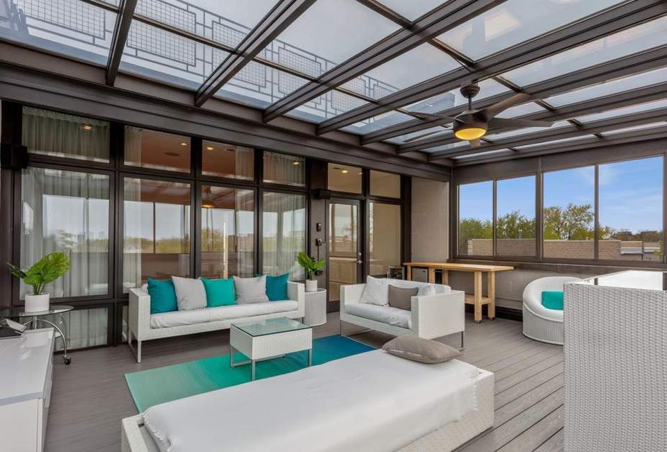 Terrace at Ozzie Guillien home