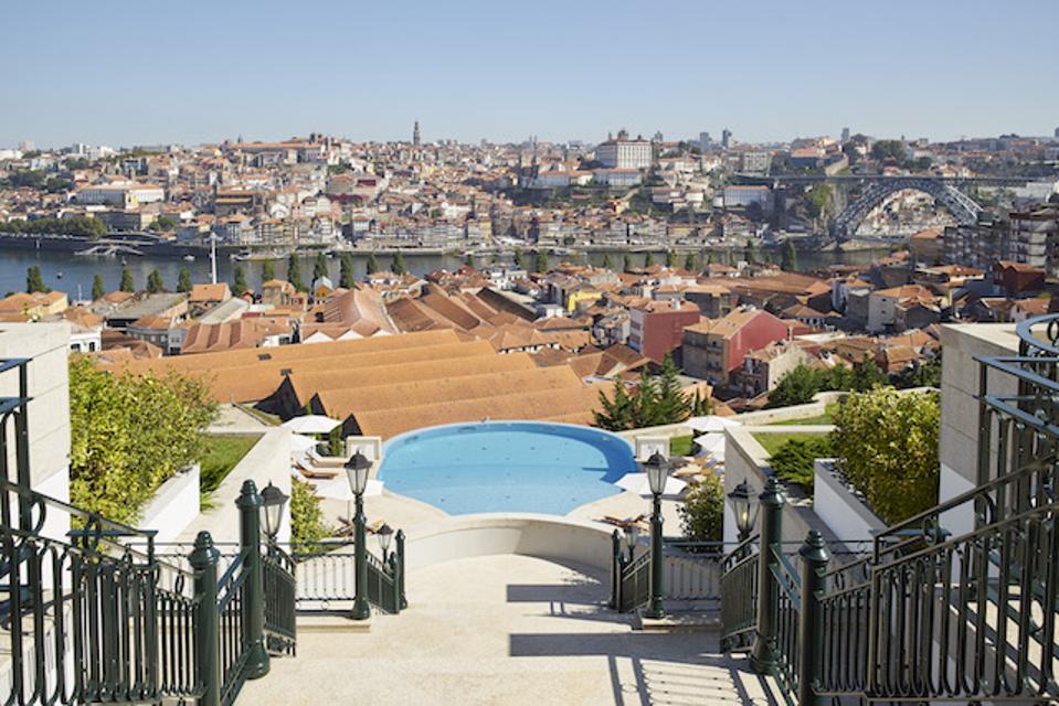 Vue de Porto depuis la terrasse du Yeatman