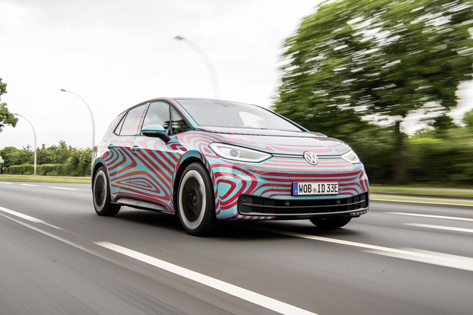 The 2020 Volkswagen ID3 is the first of a broad range of vehicles being launched off the company's MEB electric vehicle architecture