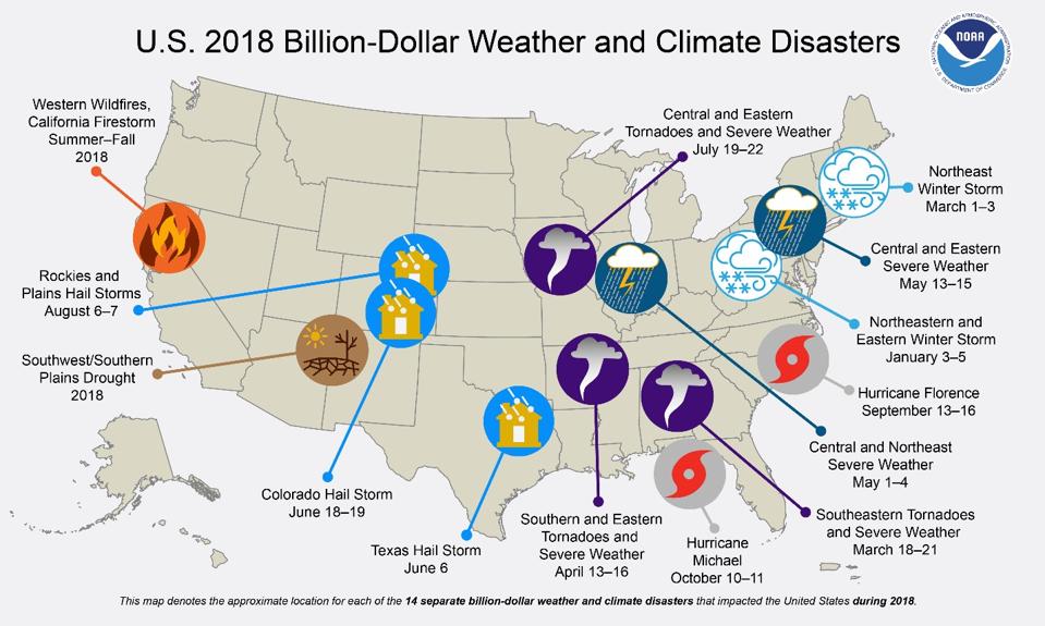 Weather and climate disasters in 2018