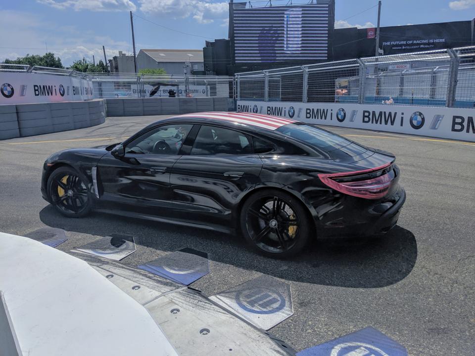 2020 Porsche Taycan prototype at the 2019 New York E-Prix