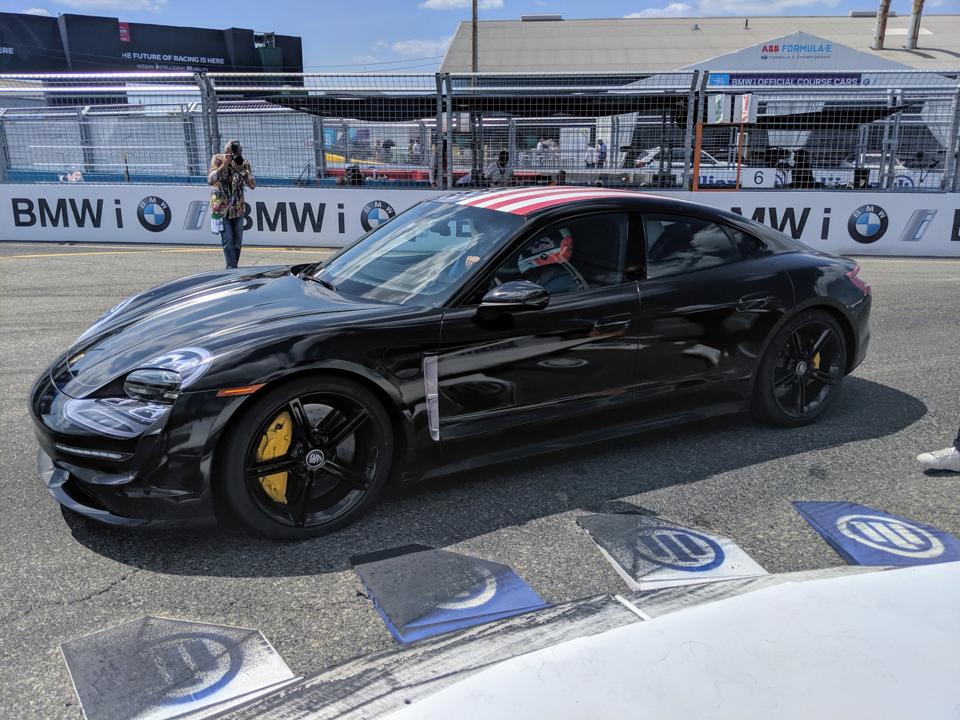 2020 Porsche Taycan prototype at the 2019 New York E-Prix
