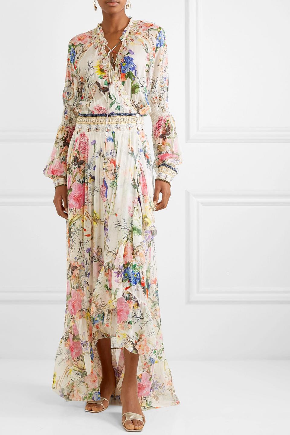 RHODE Delilah Fringe-Trimmed Cotton Dress