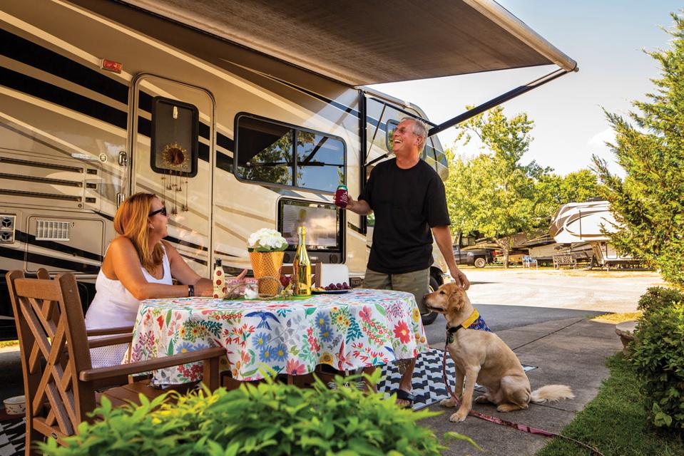 Pets are often part of RV vacations.