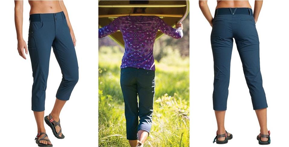 Blue Title Nine capri pants.