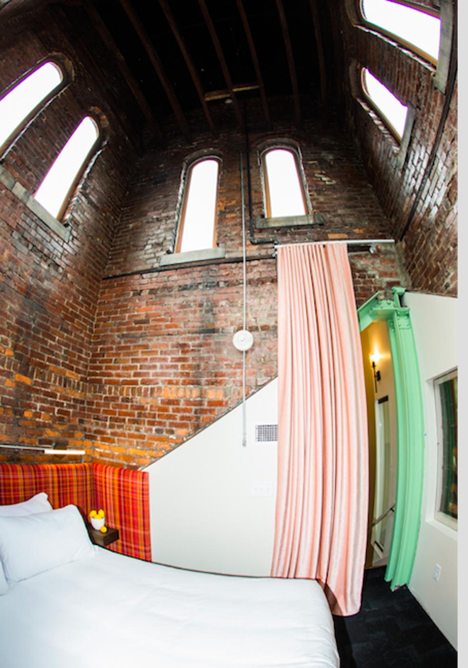 The church's bell tower has become an especially stunning room.