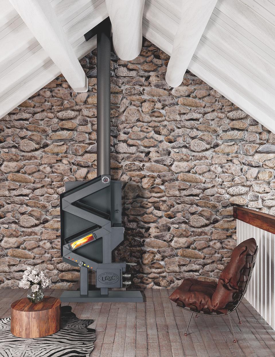 US Stove Co.'s Wiseway EPA Certified gravity fed non-electric pellet stove utilizes a natural gravity feed system that eliminates all of the typical electrical and mechanical parts found in traditional pellet heaters.