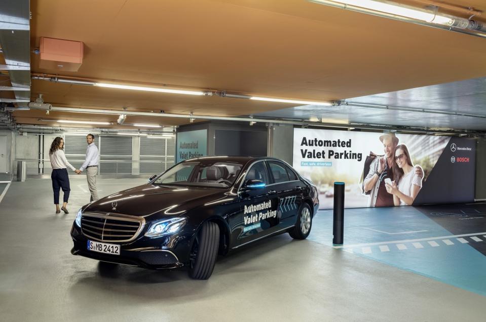 Bosch automated parking test installed in Mercedes-Benz Museum garage in Stuttgart