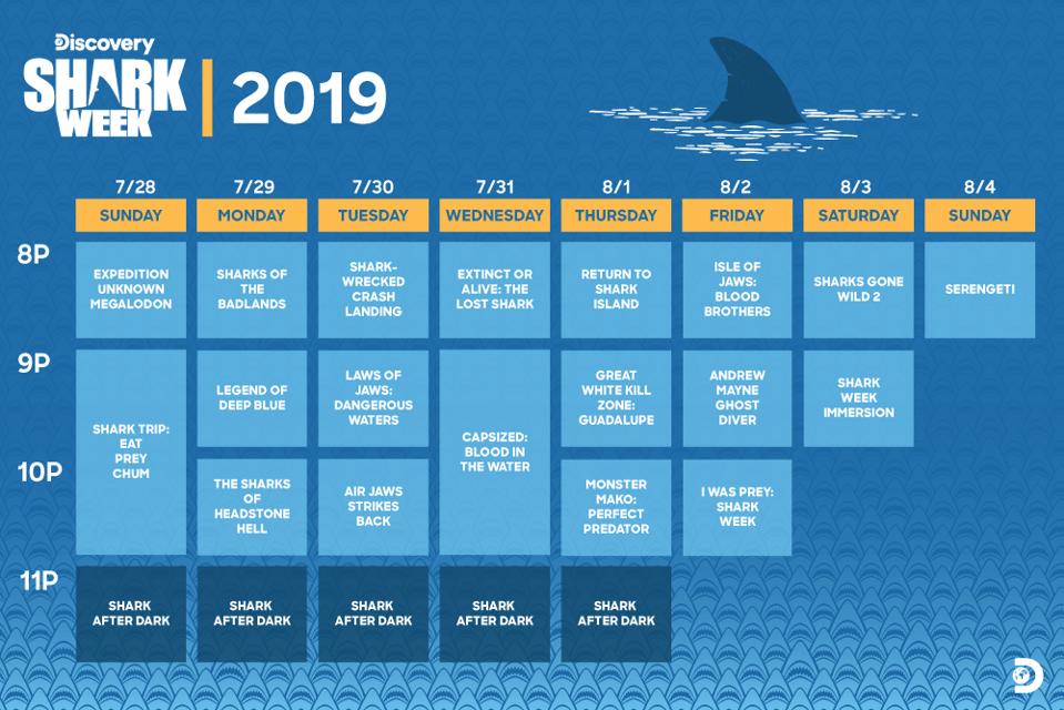 Shark Week 2019 includes more than 20 hours of original programming.