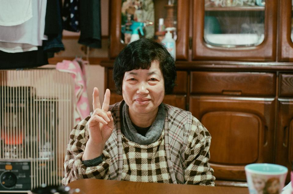 Tomio Haga, 66, pictured in her home in Shionohara