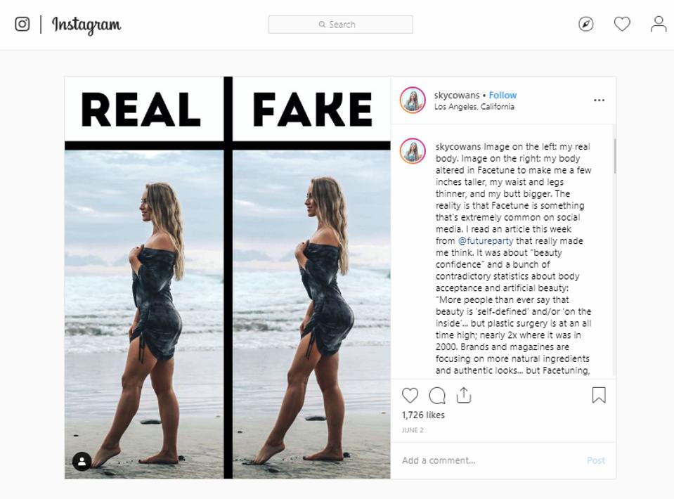 Overuse Of Facetune Photo Editing On Instagram Called Out On Reddit