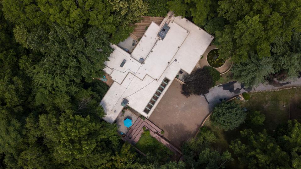 Aerial view of Wright home