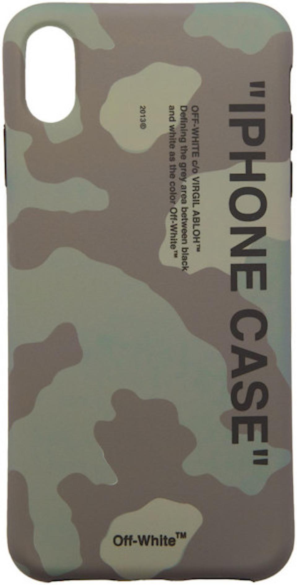 Off-White Green Camo Quote iPhone XS Max