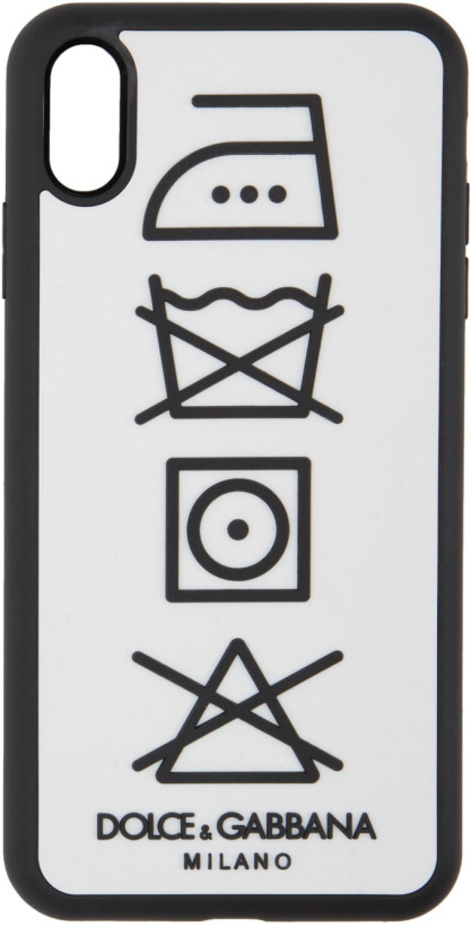 Dolce & Gabbana White Laundry iPhone XS Max Case
