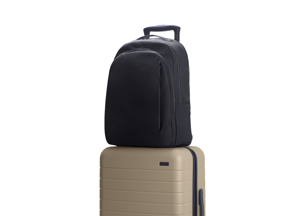 Suitcase and backpack