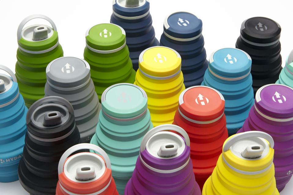 Collapsible, reusable water bottle