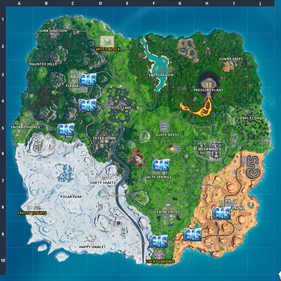 Fortnite' Gas Station Locations: Where To Spray Different Gas Stations