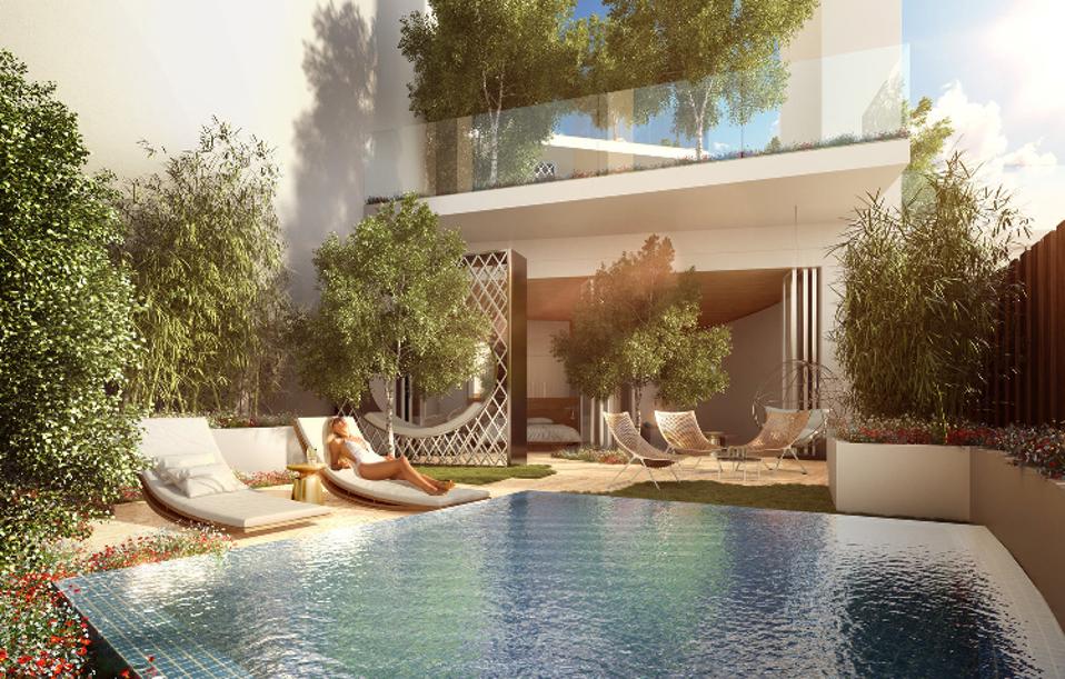 Villa pool at FIVE Jumeirah Village Dubai