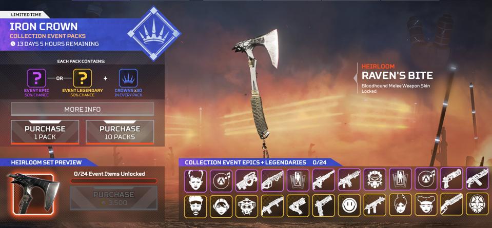 Apex Legends Iron Crown Loot Box Pricing Is Hilariously Out