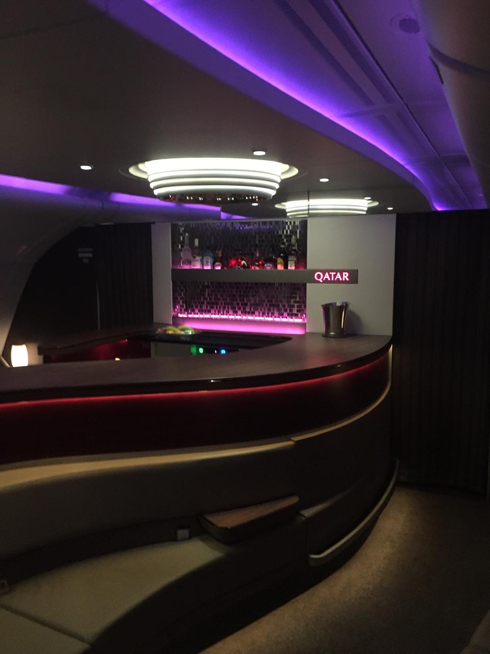 Onboard aircraft lounge