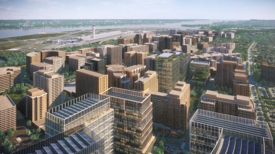 Overhead view of proposed development for Amazon HQ2
