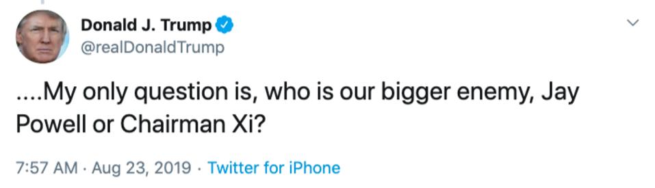 President Trump tweet