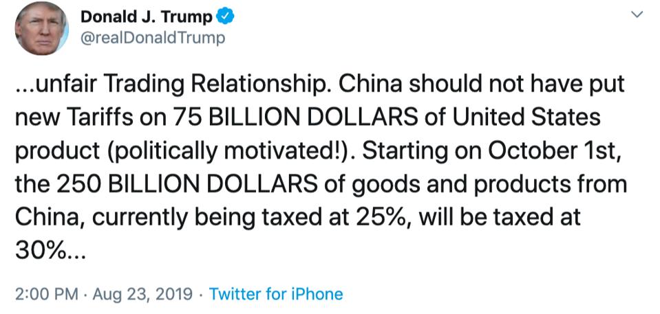 President Trump tweet