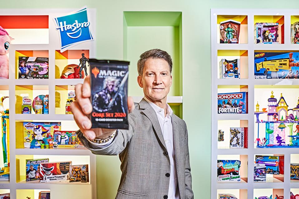 Brian Goldner’s Hasbro now manufactures stories, not just Monopoly boards and G.I. Joes. That’s why it’s trouncing the competition—and just spent $4 billion on a pig named Peppa.