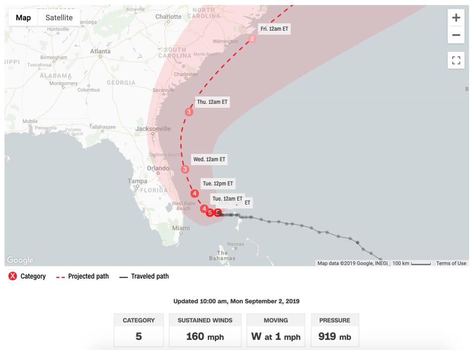 Hurricane Dorian Live Stream Path