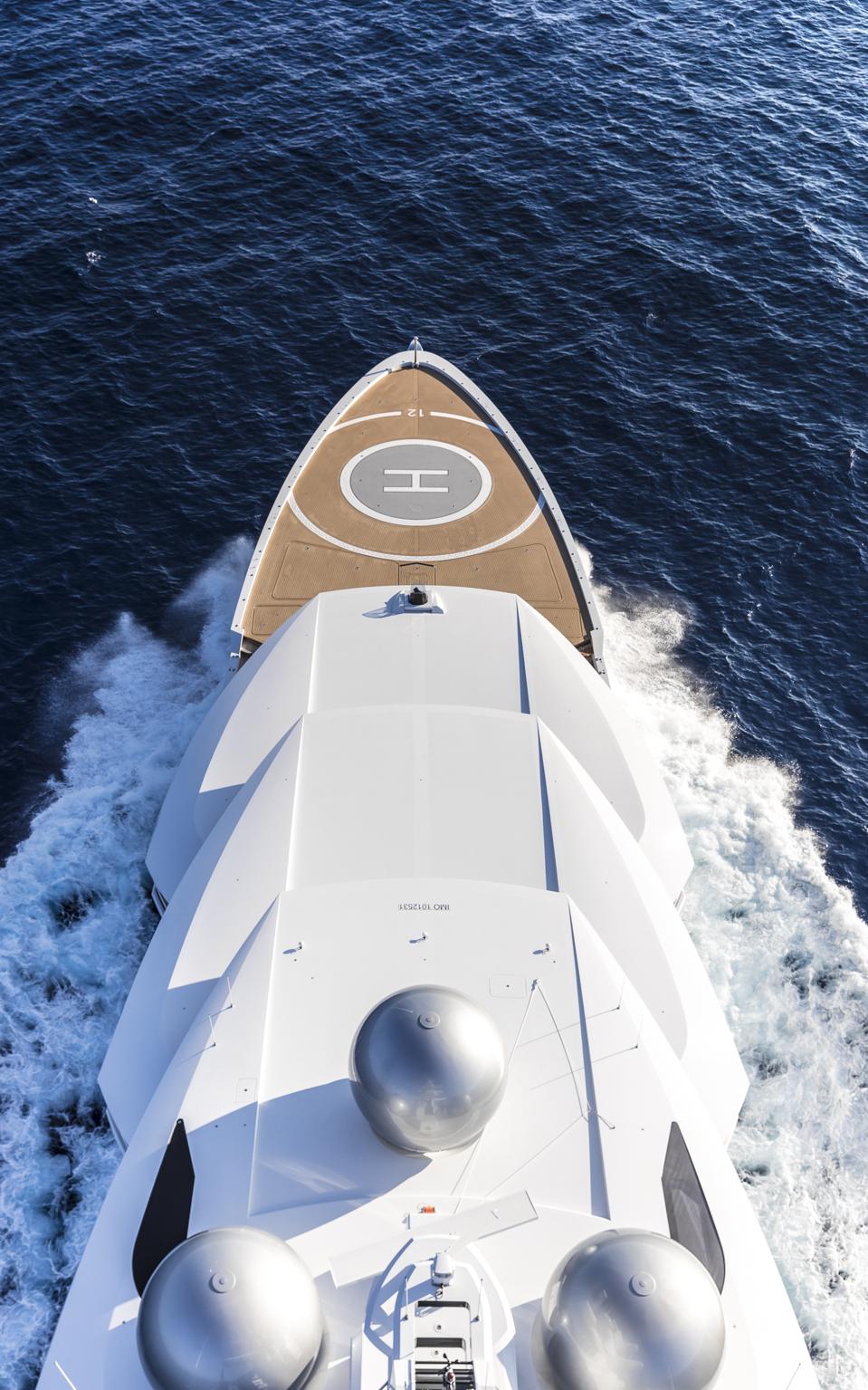 The helipad aboard AMAEDA.