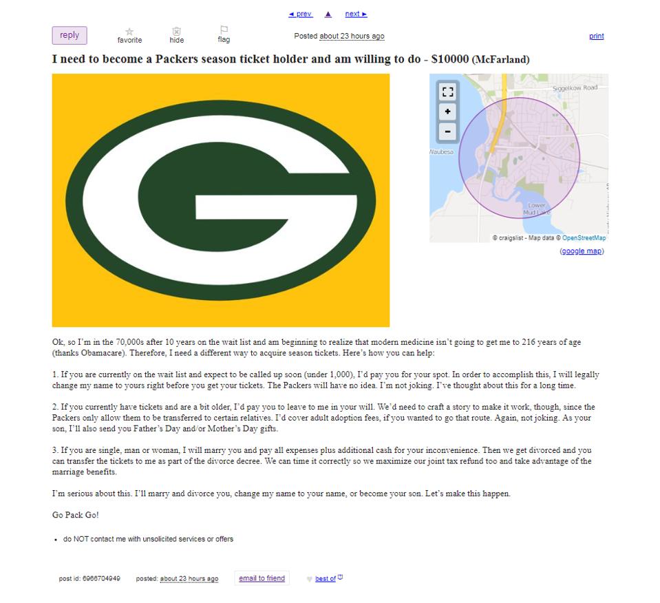 Green Bay Packers Top List Of The Nfl S Best Fans