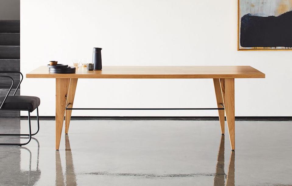 CB2 X GQ Montenegro wood table.