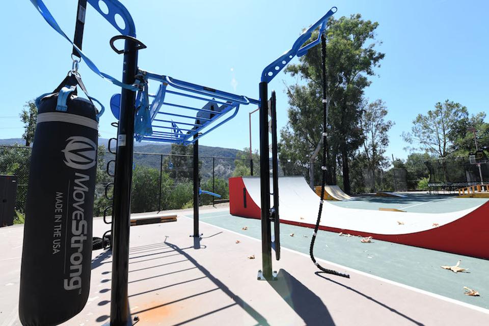 A backyard with fun for everyone.