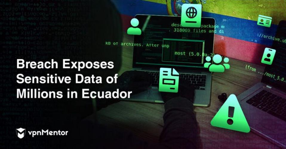 An image illustrating a report on breach of Ecuadorian data