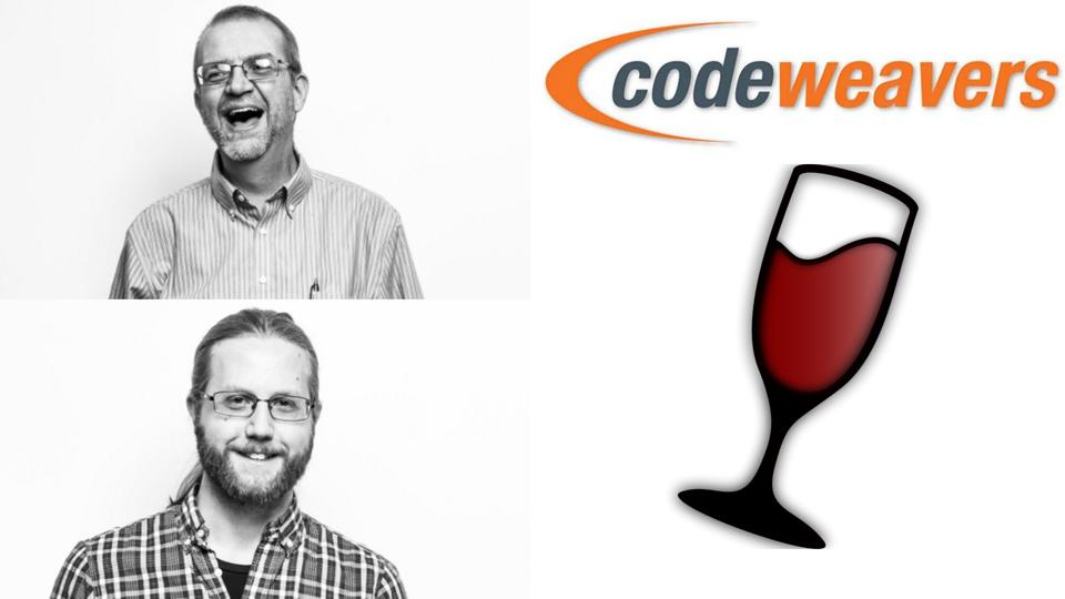 Codeweavers CEO Jeremy White and Wine developer Andrew Eikum