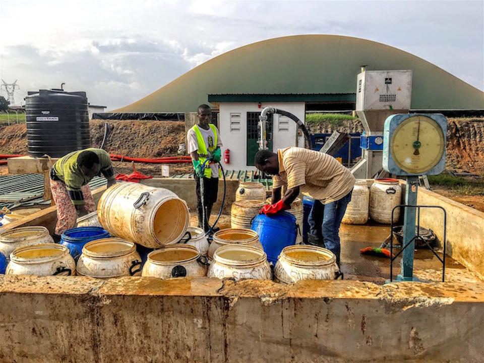 Lokalne organske odpadke s tržnice hrane in klavnic ter iz stanovanjskih območij okoli Accra v Gani se zbirajo in odpeljejo v tovarno, kjer odpadke predelajo v gnojilo. Operacijo vodi fundacija Safi Sana.