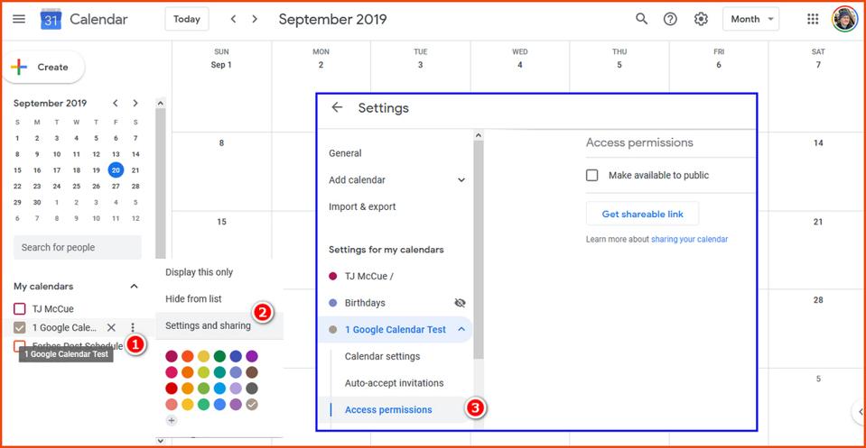double check your google calendar settings