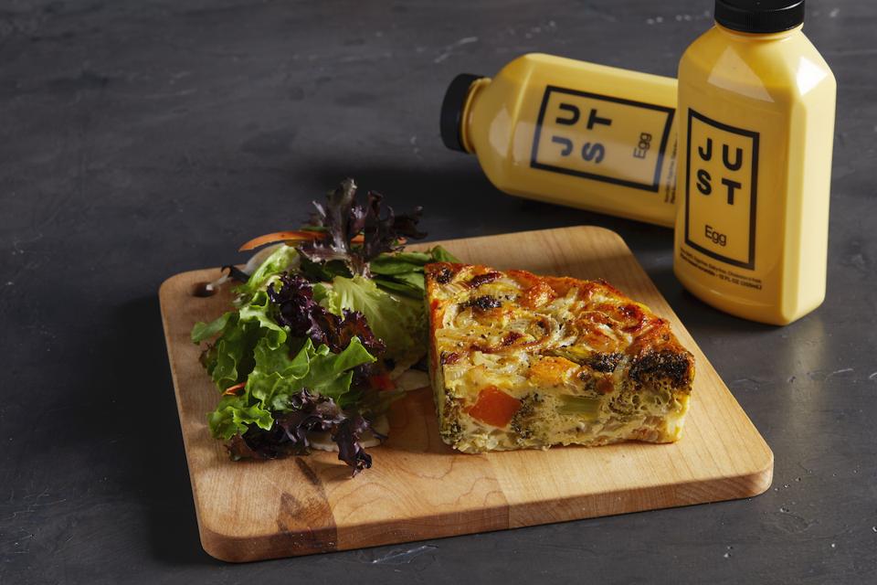 Frittata made with plant-based JUST Egg.