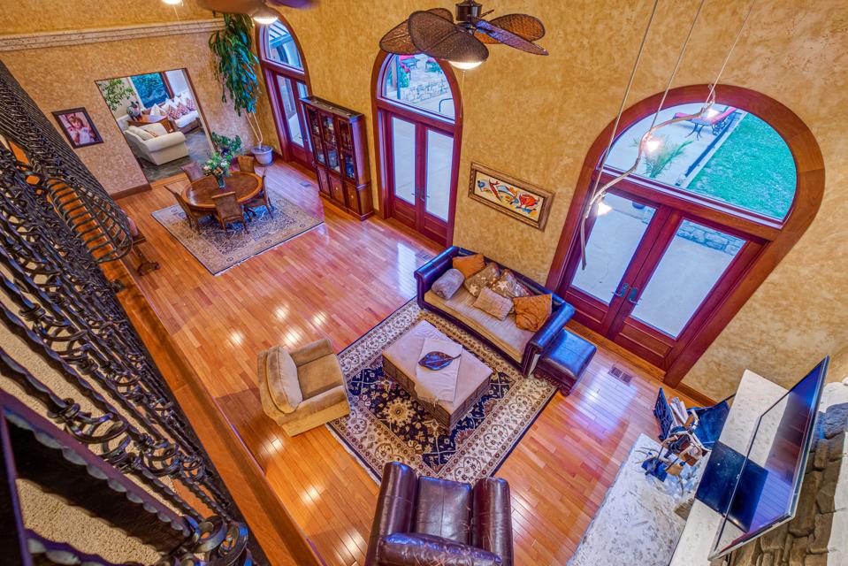 The home is a blend of rustic and modern style architecture.