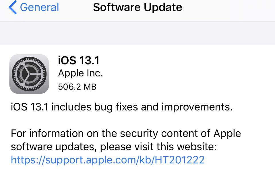 Apple Ios 13 1 Major Update Out Now Vital Bug Fixes Cool Extras Apple Ios 13 1 Major Update Out Now Vital Bug Fixes Cool Extras