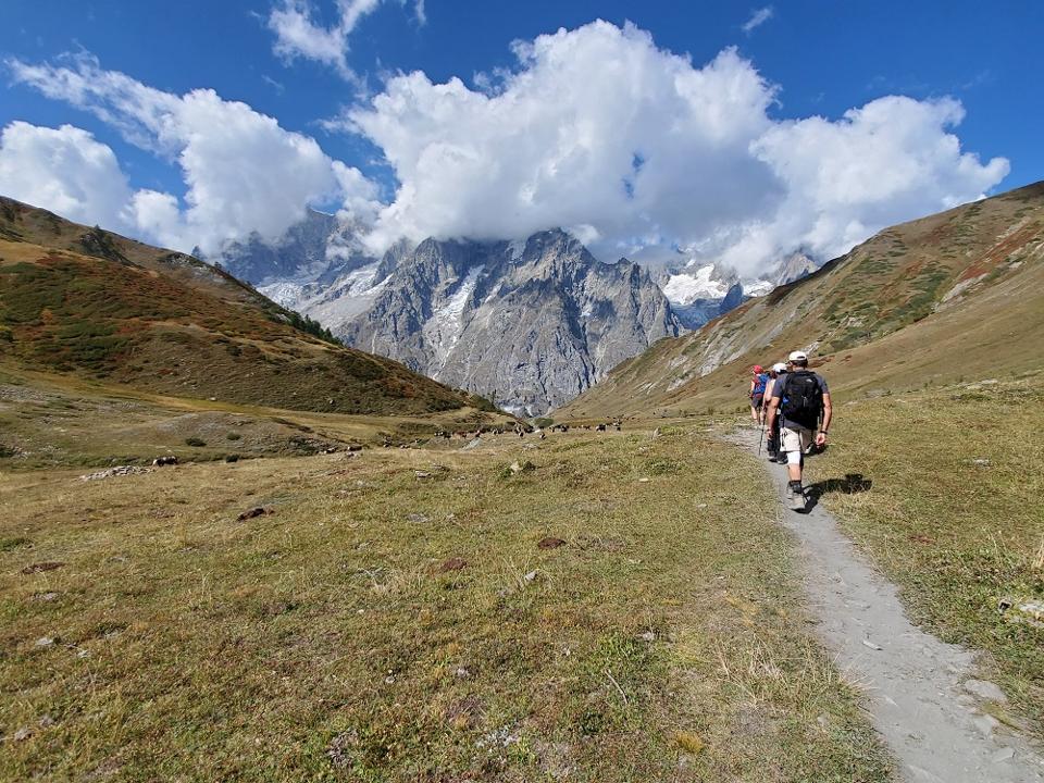 Hikers in the Alps